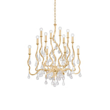 Load image into Gallery viewer, Aveline Chandelier in Gold Leaf (12-Light).
