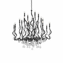 Load image into Gallery viewer, Aveline Chandelier in Black Silver Leaf (20-Light).
