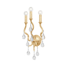 Load image into Gallery viewer, Aveline Wall Light in Gold Leaf.
