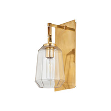 Load image into Gallery viewer, Copenhagen Wall Light in Vintage Brass (13.5-Inch).
