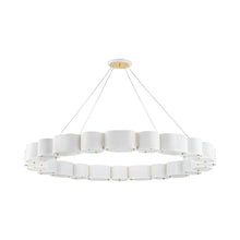 Load image into Gallery viewer, Opal Chandelier in Soft White/Vintage Brass (22-Light).
