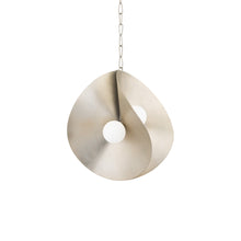 Load image into Gallery viewer, Peony Pendant Light in Warm Silver Leaf (Medium).
