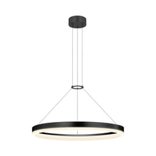 Load image into Gallery viewer, Corona Ring LED Pendant Light in Medium/Satin Black.
