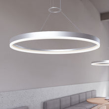 Load image into Gallery viewer, Corona Ring LED Pendant Light in restaurant.
