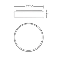 Load image into Gallery viewer, Corso LED Flush Mount Ceiling Light - line drawing.
