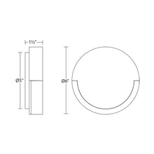 Load image into Gallery viewer, CRCL Outdoor LED Wall Light - line drawing.
