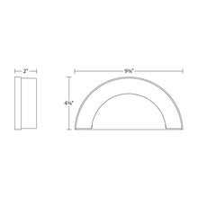 Load image into Gallery viewer, Crest Outdoor LED Wall Light - line drawing.
