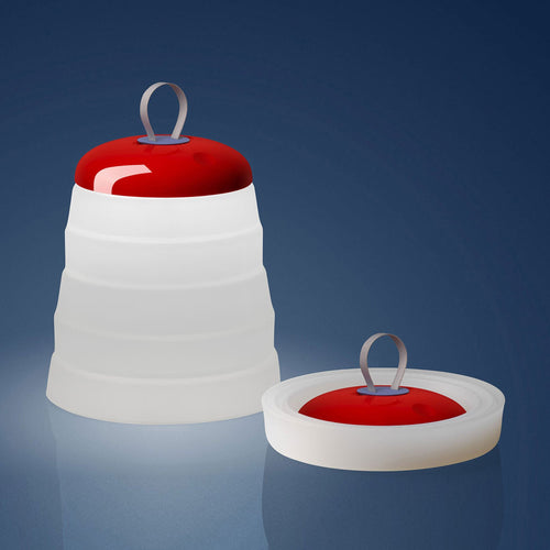 Cri Cri Outdoor LED Table Lamp Red and White.