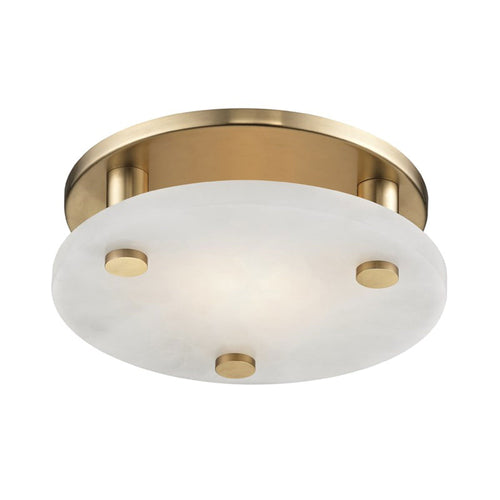 Croton LED Flush Mount Ceiling Light in Brass.