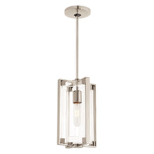 Load image into Gallery viewer, Crystal Clear Mini Pendant Light in Polished Nickel.
