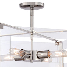 Load image into Gallery viewer, Crystal Clear Semi-Flush Mount Ceiling Light Detail.
