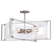 Load image into Gallery viewer, Crystal Clear Semi-Flush Mount Ceiling Light Additional image.
