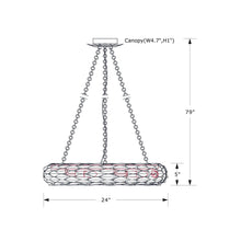Load image into Gallery viewer, Broche Ring Chandelier - line drawing.
