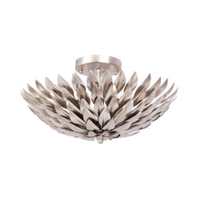 Load image into Gallery viewer, Broche Semi Flush Mount Ceiling Light in Antique Silver (4-Light).
