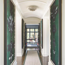 Load image into Gallery viewer, Broche Semi Flush Mount Ceiling Light in hallway.
