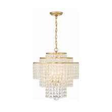 Load image into Gallery viewer, Gabrielle Chandelier in Antique Gold (4-Light).

