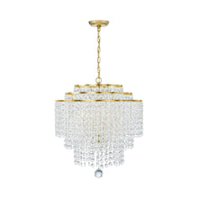Load image into Gallery viewer, Gabrielle Chandelier in Antique Gold (6-Light).
