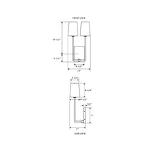 Load image into Gallery viewer, Lena Double Wall Light - line drawing.
