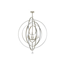 Load image into Gallery viewer, Luna Chandelier in Antique Silver (9-Light).
