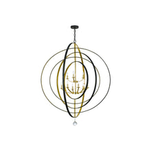 Load image into Gallery viewer, Luna Chandelier in English Bronze/Antique Gold (9-Light).
