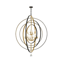 Load image into Gallery viewer, Luna Chandelier in English Bronze/Antique Gold (12-Light).
