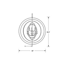 Load image into Gallery viewer, Luna Chandelier - line drawing.
