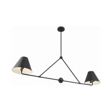 Load image into Gallery viewer, Xavier Linear Pendant Light in Matte Black (4-Light).
