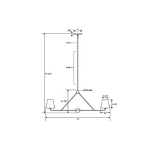 Load image into Gallery viewer, Xavier Linear Pendant Light - line drawing.
