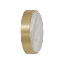 Load image into Gallery viewer, Anvers LED Ceiling / Wall Flush Mount Ceiling Light in Satin Brass (Small/Mounted within the fixture itself).
