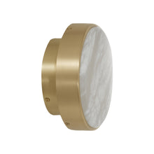 Load image into Gallery viewer, Anvers LED Ceiling / Wall Flush Mount Ceiling Light in Satin Brass (Small/Mounted in a remote location).
