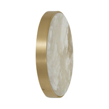 Load image into Gallery viewer, Anvers LED Ceiling / Wall Flush Mount Ceiling Light in Satin Brass (Medium/Mounted within the fixture itself).
