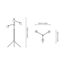 Load image into Gallery viewer, Array Opal Floor Lamp - line drawing.

