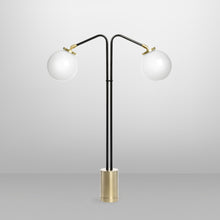 Load image into Gallery viewer, Array Twin Opal Table Light in Detail.
