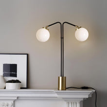 Load image into Gallery viewer, Array Twin Opal Table Light in living room.
