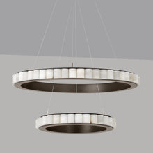 Load image into Gallery viewer, Avalon Halo LED Chandelier in Detail.

