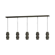 Load image into Gallery viewer, Cluster LED Pendant Light in Line/Bronze (5-Light).
