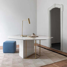Load image into Gallery viewer, Heron LED Table Lamp in living room.

