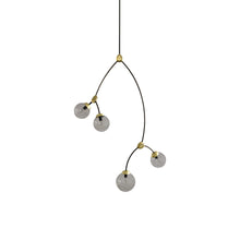 Load image into Gallery viewer, Ivy Vertical Pendant Light in Smoked Glass.
