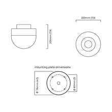 Load image into Gallery viewer, Lucid LED Flush Mount Ceiling Light - line drawing.
