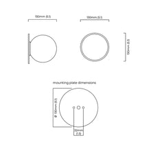 Load image into Gallery viewer, Mezzo Ceiling/Wall Light - line drawing.
