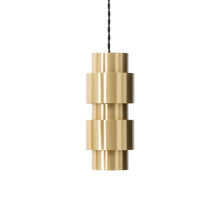 Load image into Gallery viewer, Ring LED Pendant Light in Satin Brass.

