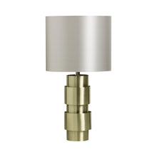 Load image into Gallery viewer, Ring Table Lamp in Satin Brass.
