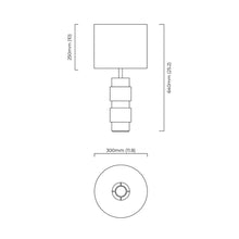 Load image into Gallery viewer, Ring Table Lamp - line drawing.
