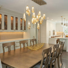 Load image into Gallery viewer, Glace Multi Light Pendant Light in Dining room.
