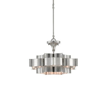 Load image into Gallery viewer, Grand Lotus Chandelier in Silver Leaf (Small).
