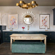 Load image into Gallery viewer, Grand Lotus Linear Pendant Light in bathroom.
