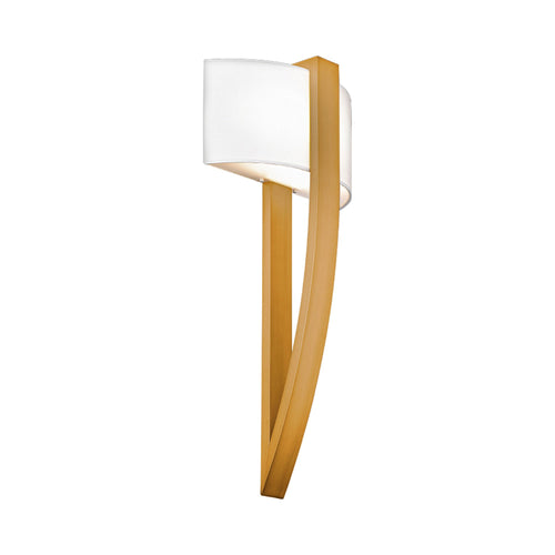 Curvana LED Wall Light in Gold and White.