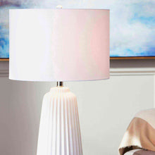 Load image into Gallery viewer, Delphine Table Lamp in living room.
