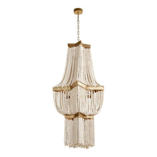 Load image into Gallery viewer, Estrella Pendant Light in Tinted Gold Leaf (53-Inch).
