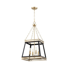 Load image into Gallery viewer, Gerard Pendant Light in Noir/Aged Brass.
